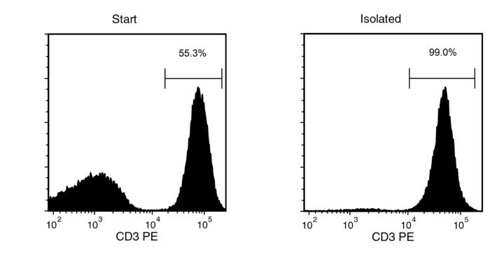 Typical FACS Results with EasySep™ Human CD3 Positive Selection Kit II