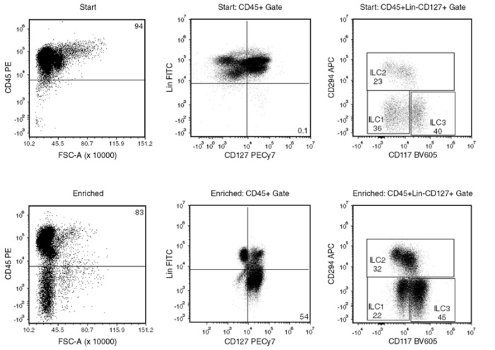 Typical EasySep™ Human Pan-ILC Enrichment Profile