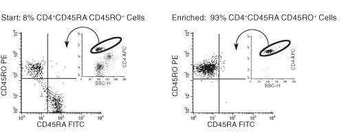 Typical Enrichment Profile For EasySep™ Human Memory CD4+ T Cell Enrichment Kit