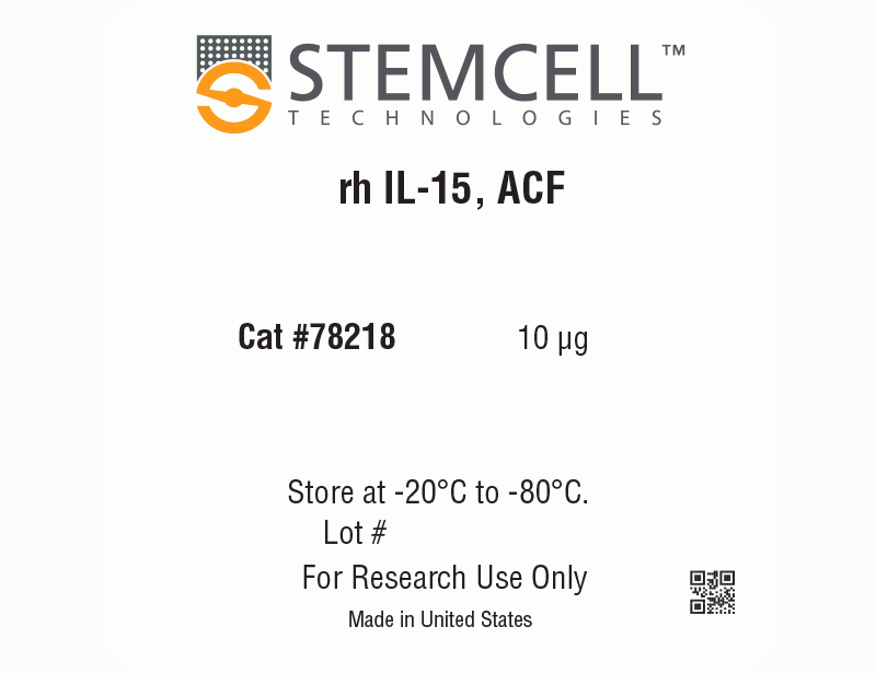 Human Recombinant IL-15, ACF